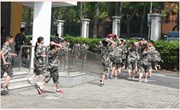 我校举行紧急疏散演练