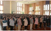 我校隆重举行2019届中考百日冲刺誓师大会