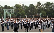 我校举行2012年体育节初二年级跑操广播操比赛