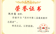 祝贺我校教师被评为“苏州市第二届最美教师志愿者”